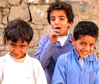 Three young boys in Yemen.